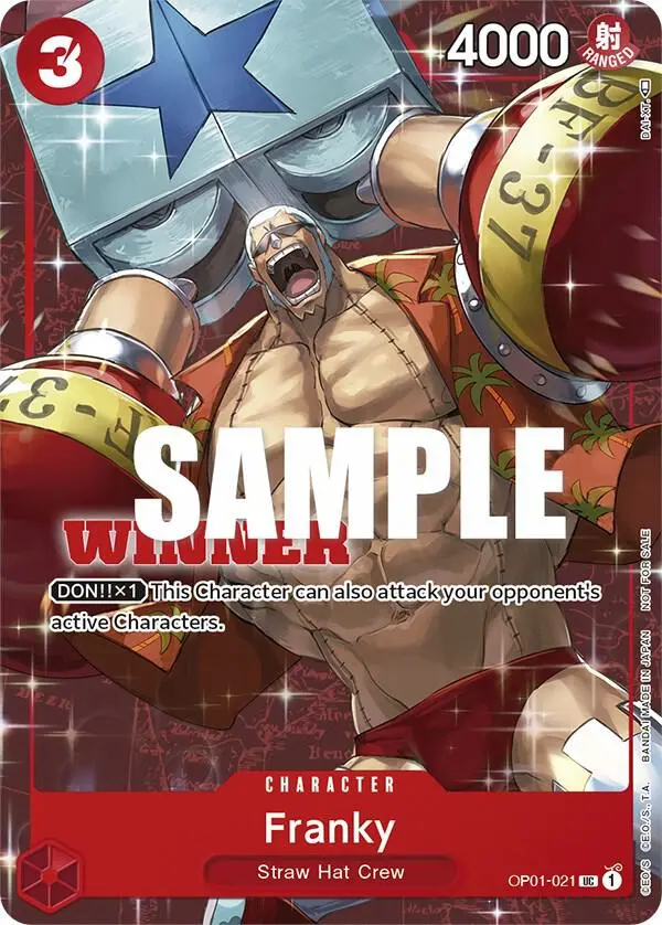 Franky (Tournament Pack Vol. 2 Winner), One Piece Promotion Cards OP01-021