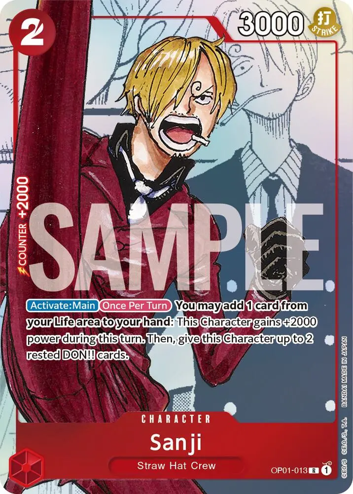 Sanji (Alt Art), One Piece Promotion Cards OP01-013
