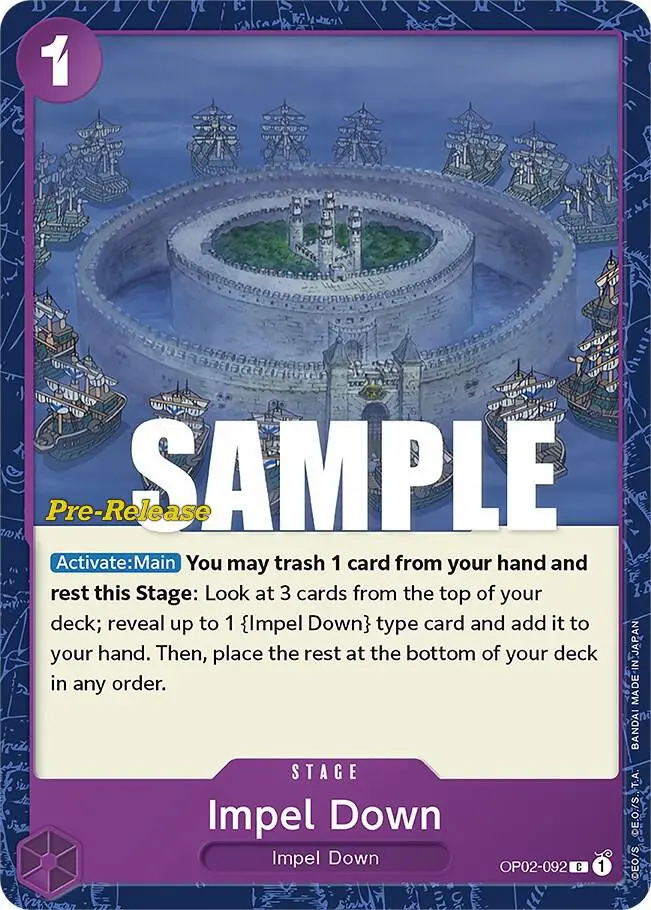 Impel Down, Paramount War Pre-Release Cards OP02-092