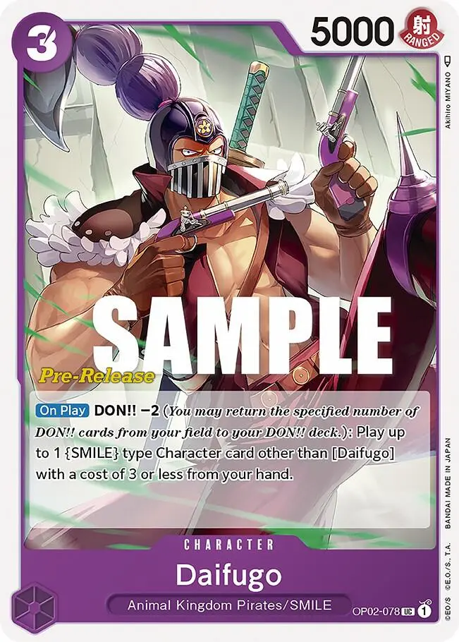 Daifugo, Paramount War Pre-Release Cards OP02-078