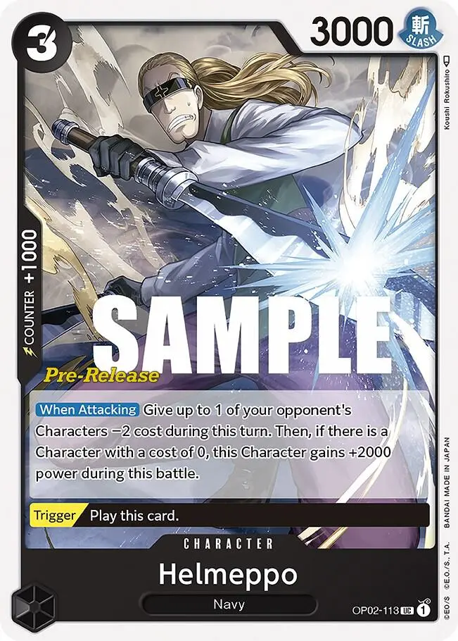 Helmeppo, Paramount War Pre-Release Cards OP02-113