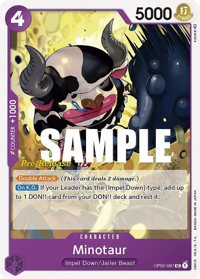 Minotaur, Paramount War Pre-Release Cards OP02-087