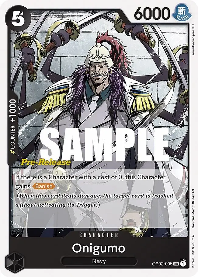 Onigumo, Paramount War Pre-Release Cards OP02-095