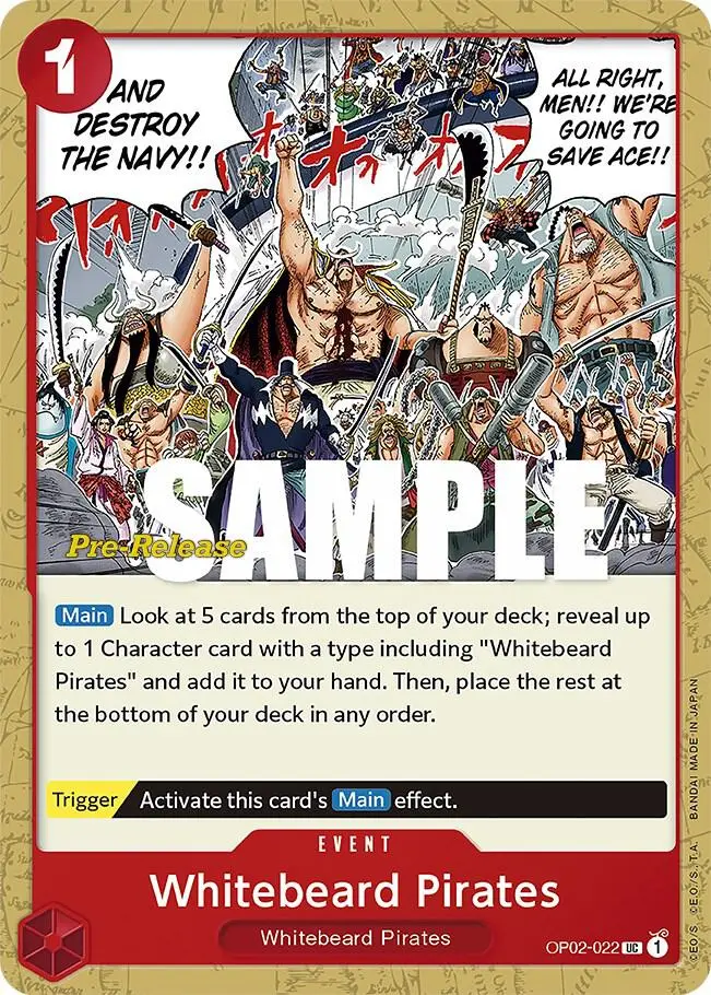 Whitebeard Pirates, Paramount War Pre-Release Cards OP02-022