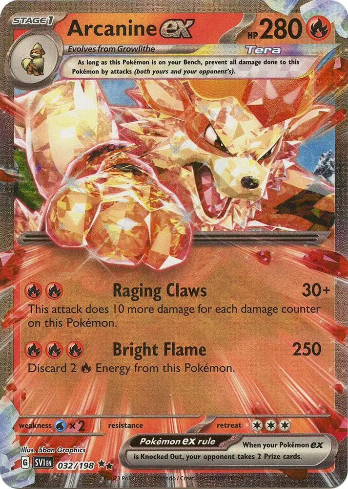 Arcanine ex, Scarlet & Violet 032/198