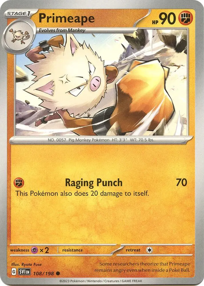 Primeape, Scarlet & Violet 108/198