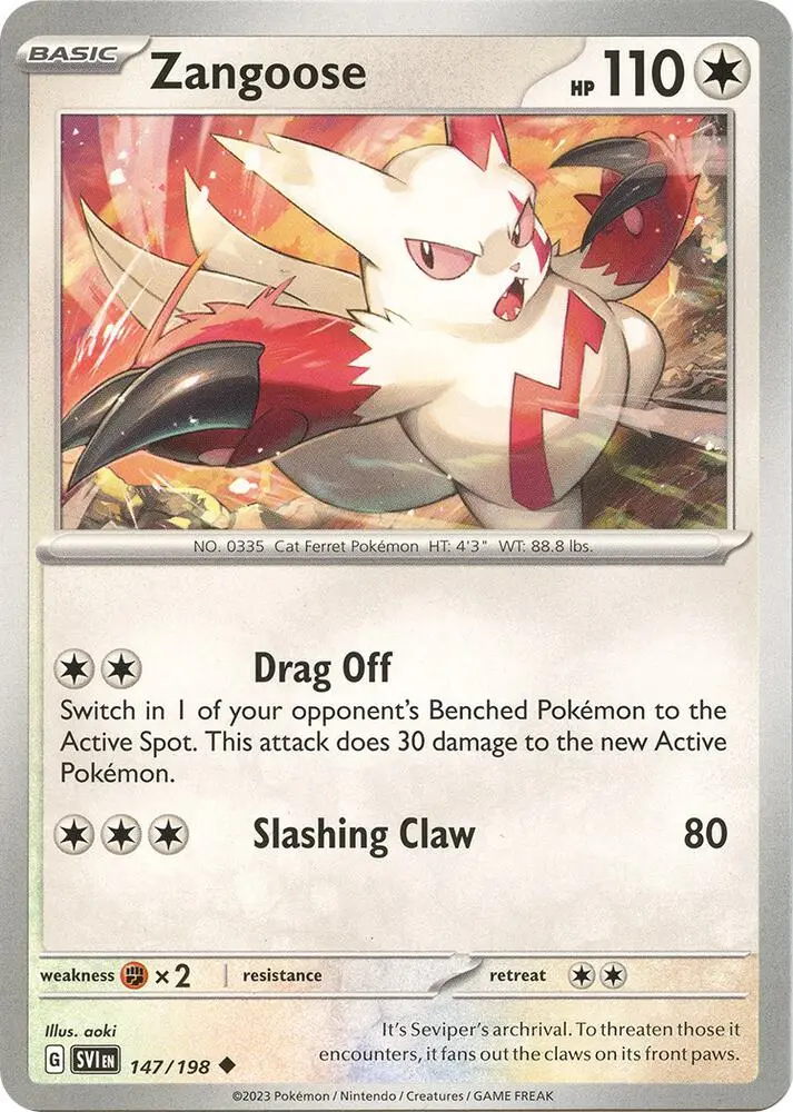 Zangoose, Scarlet & Violet 147/198