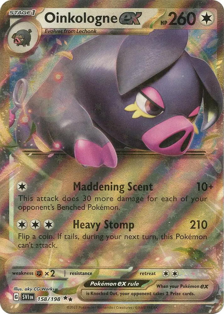 Oinkologne ex, Scarlet & Violet 158/198