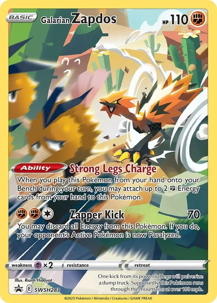 Galarian Zapdos, SWSH Black Star Promos SWSH283/307