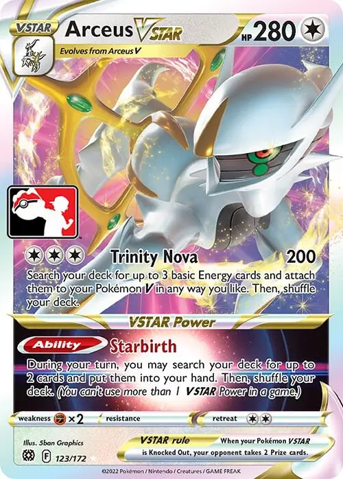 Arceus VSTAR, Prize Pack Series Cards 123/172
