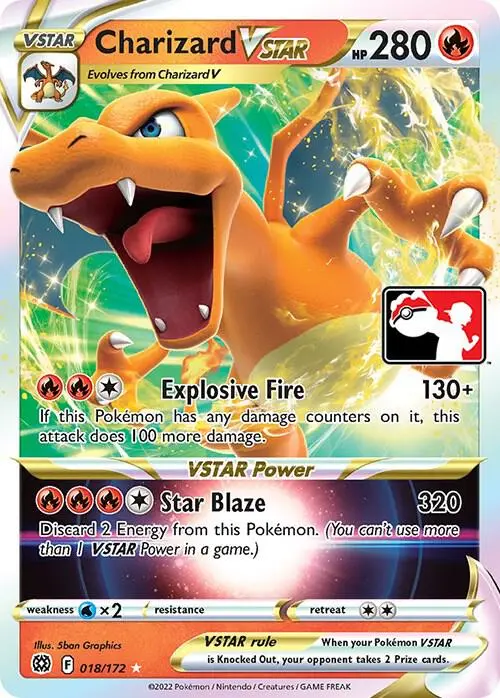 Charizard VSTAR, Prize Pack Series Cards 018/172