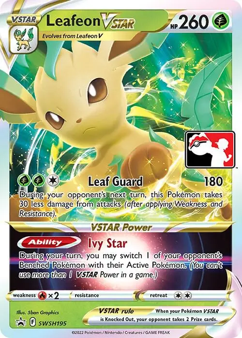 Leafeon VSTAR, Prize Pack Series Cards SWSH195