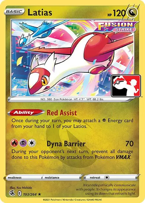 Latias, Prize Pack Series Cards 193/264
