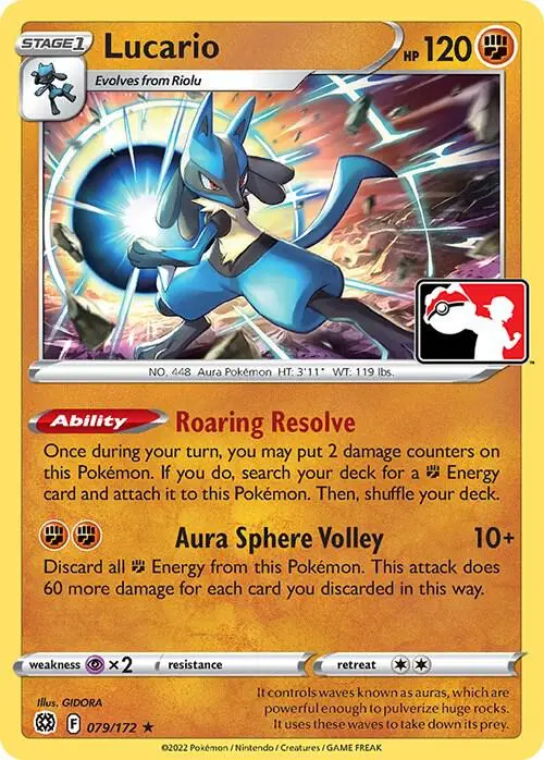 Lucario, Prize Pack Series Cards 079/172