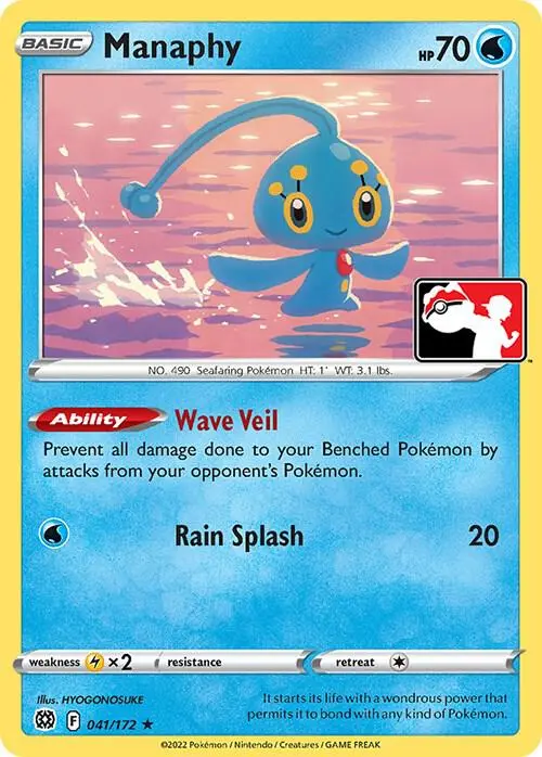 Manaphy, Prize Pack Series Cards 041/172