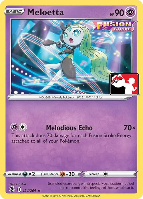 Meloetta, Prize Pack Series Cards 124/264