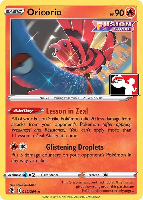 Oricorio, Prize Pack Series Cards 042/264
