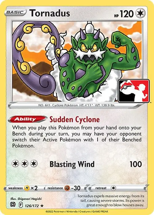 Tornadus, Prize Pack Series Cards 126/172