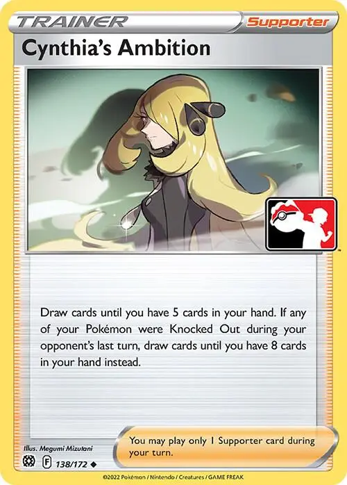Cynthia's Ambition, Prize Pack Series Cards 138/172