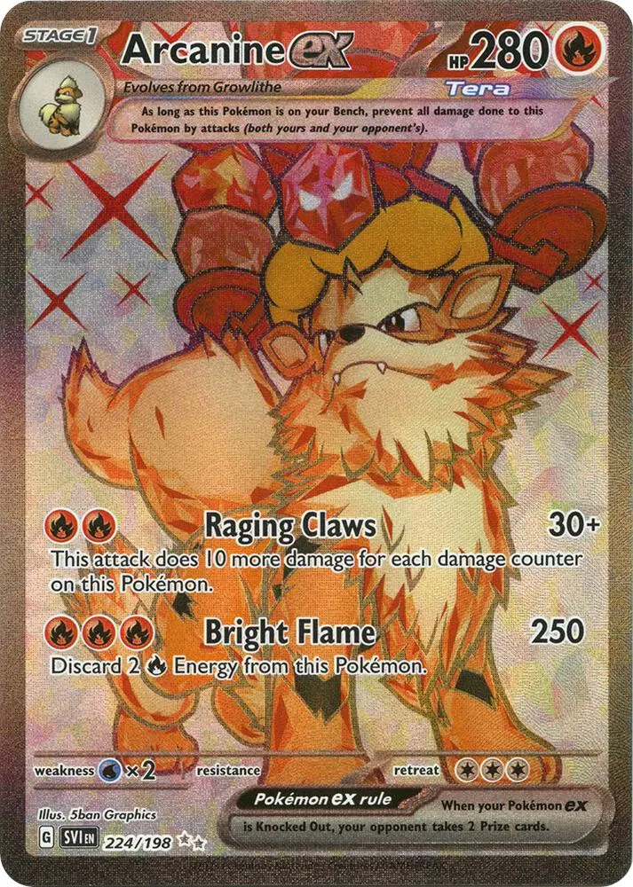 Arcanine ex, Scarlet & Violet 224/198