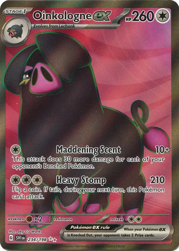 Oinkologne ex, Scarlet & Violet 234/198