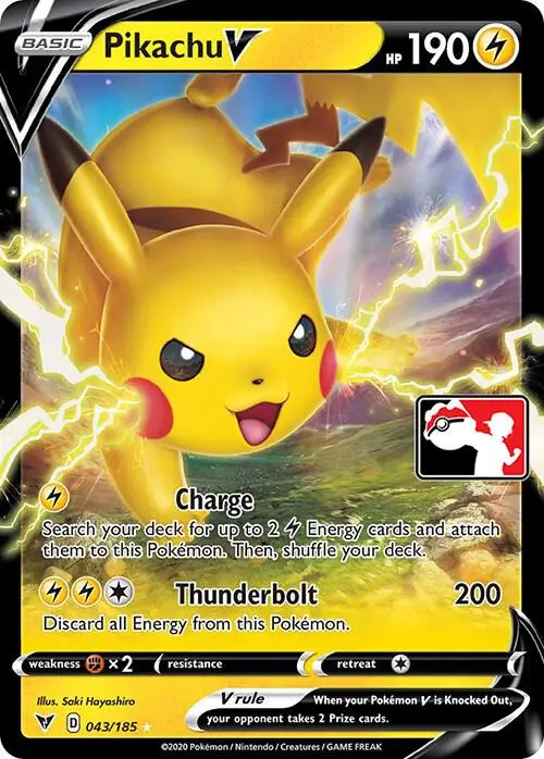 Pikachu V, Prize Pack Series Cards 043/185
