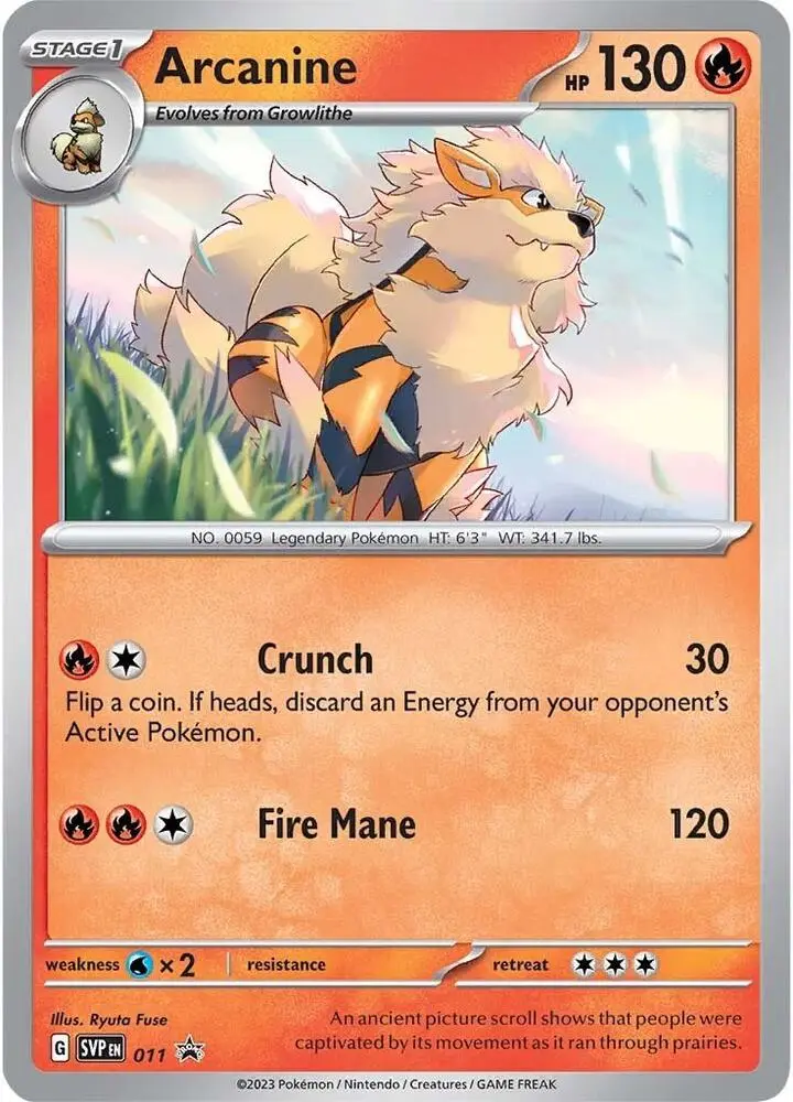 Arcanine, SVP Black Star Promos 011/225