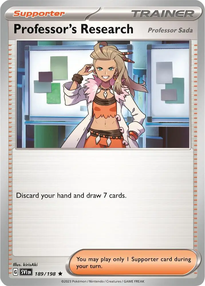 Professor's Research [Professor Sada] - 189/198 (Non-Holo), Deck Exclusives 189/198