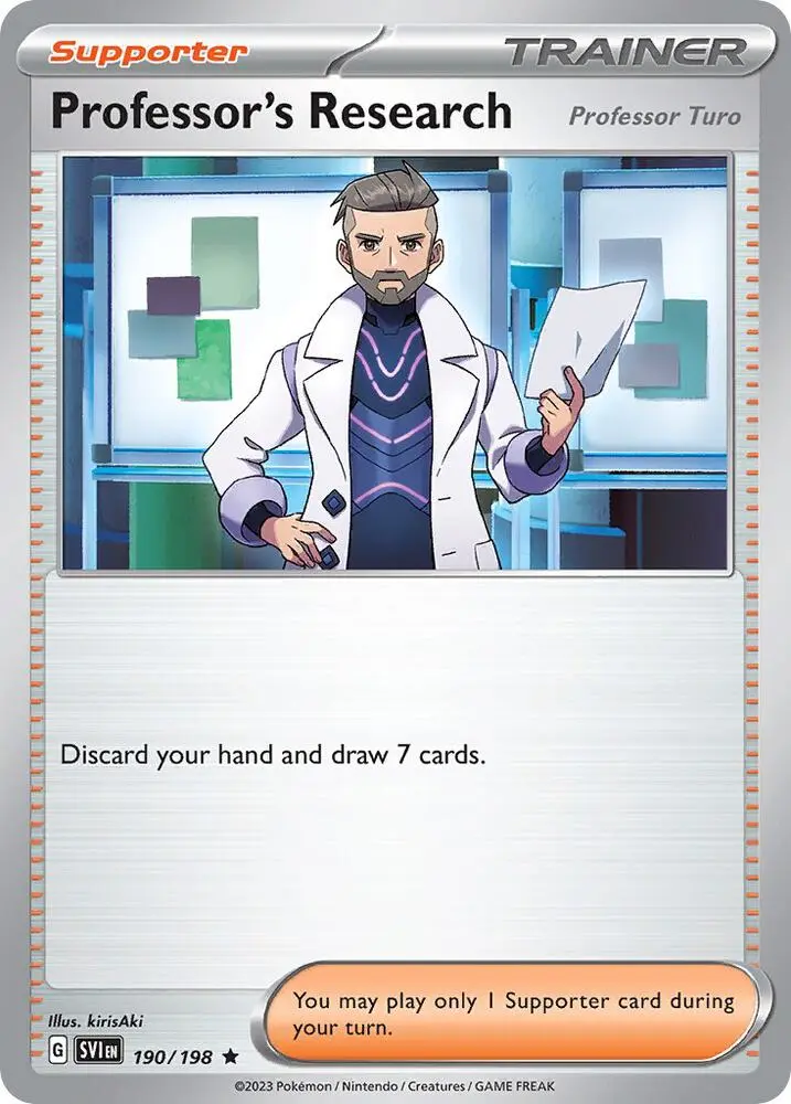 Professor's Research [Professor Turo] - 190/198 (Non-Holo), Deck Exclusives 190/198