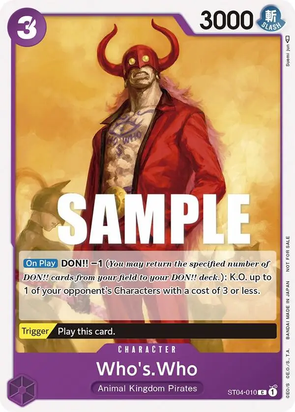 Who's.Who (Tournament Pack Vol. 3 Participant), One Piece Promotion Cards ST04-010