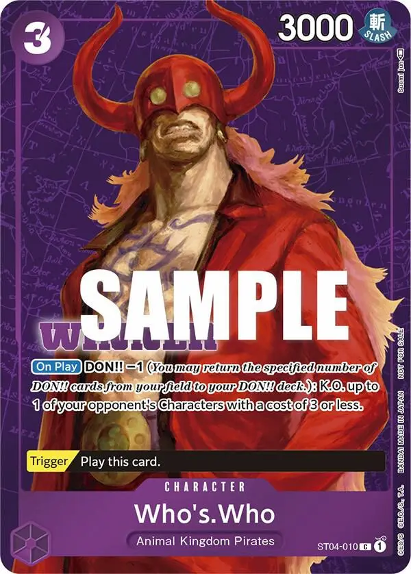 Who's.Who (Tournament Pack Vol. 3 Winner), One Piece Promotion Cards ST04-010