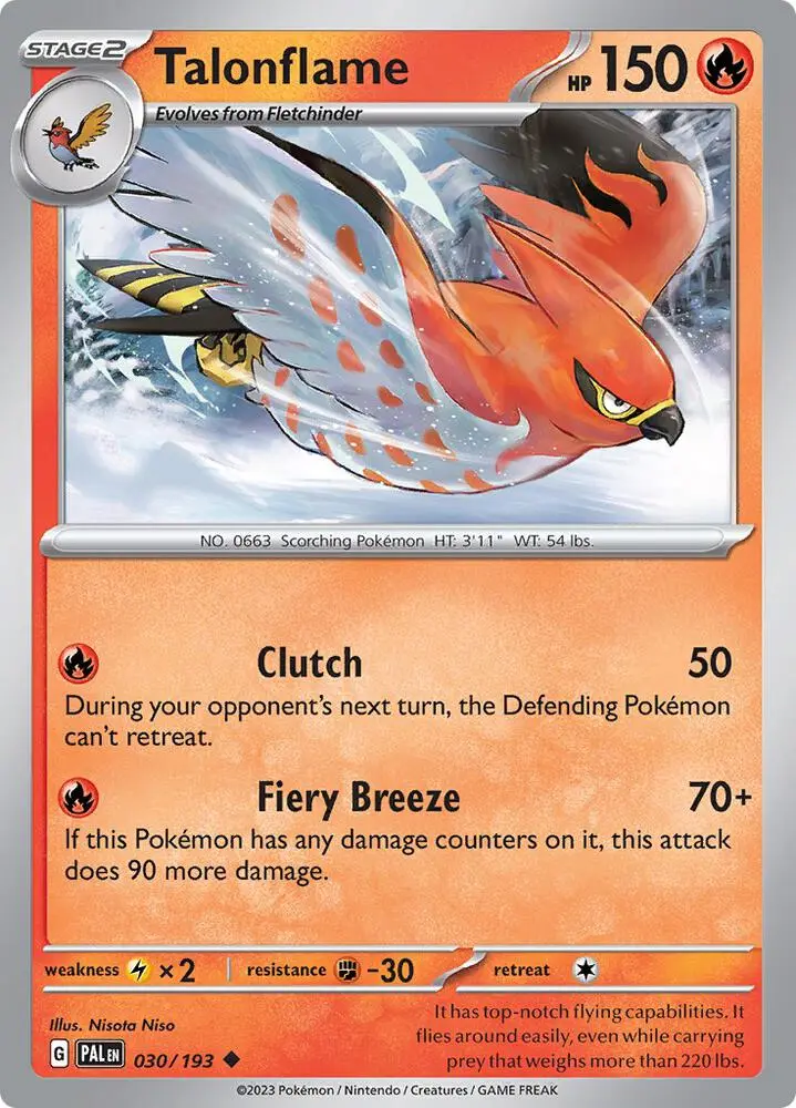Talonflame, Paldea Evolved 030/193