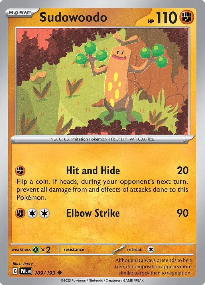 Sudowoodo, Paldea Evolved 109/193