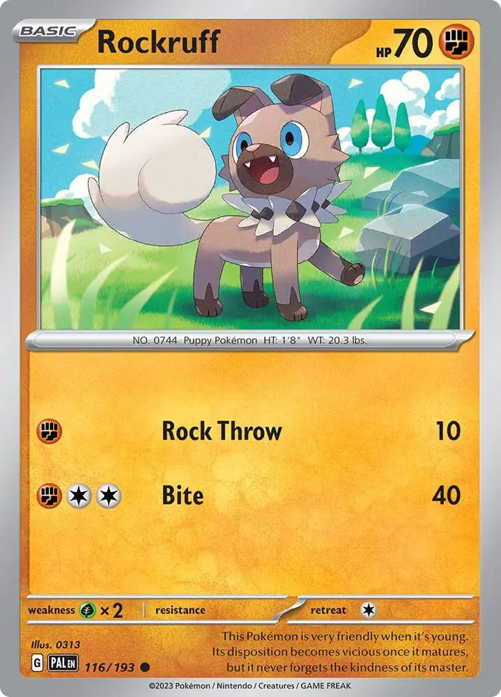 Rockruff, Paldea Evolved 116/193