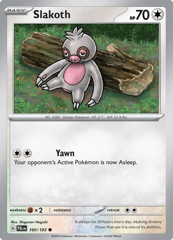 Slakoth, Paldea Evolved 160/193