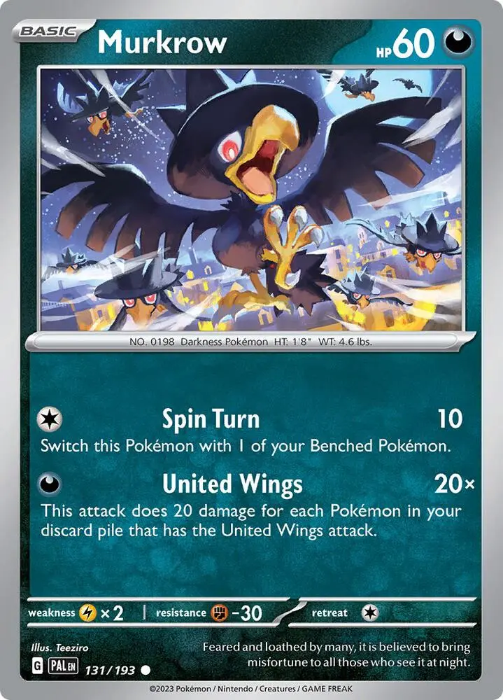 Murkrow, Paldea Evolved 131/193