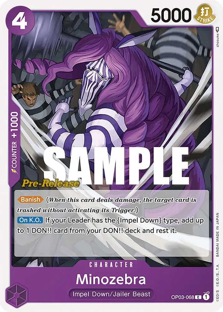 Minozebra, Pillars of Strength Pre-Release Cards OP03-068