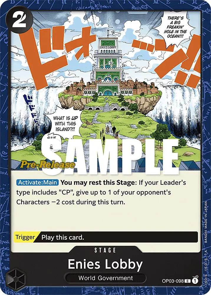 Enies Lobby, Pillars of Strength Pre-Release Cards OP03-098