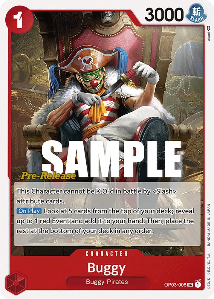 Buggy, Pillars of Strength Pre-Release Cards OP03-008