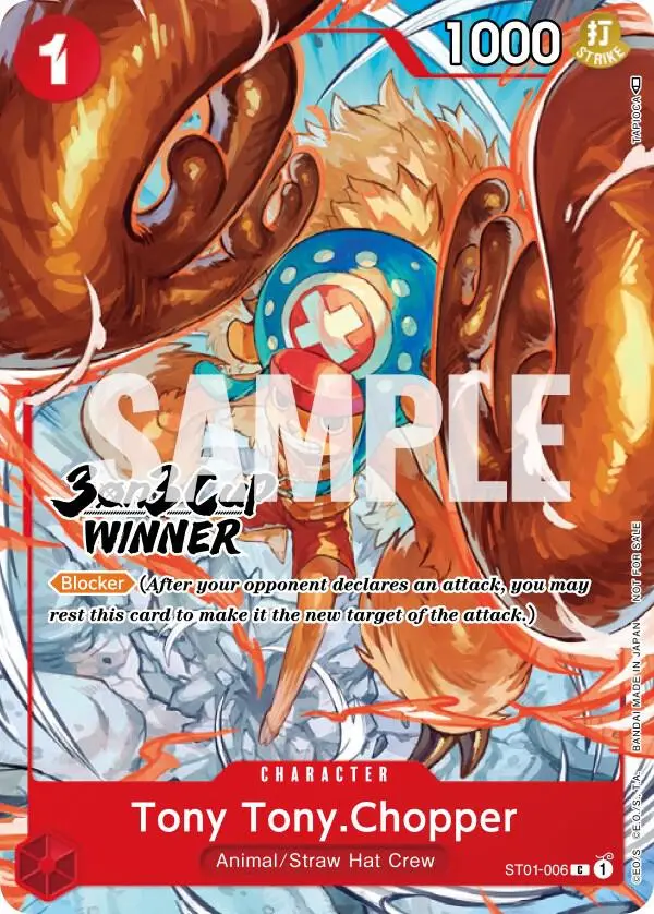 Tony Tony.Chopper (3-on-3 Cup Winner), One Piece Promotion Cards ST01-006