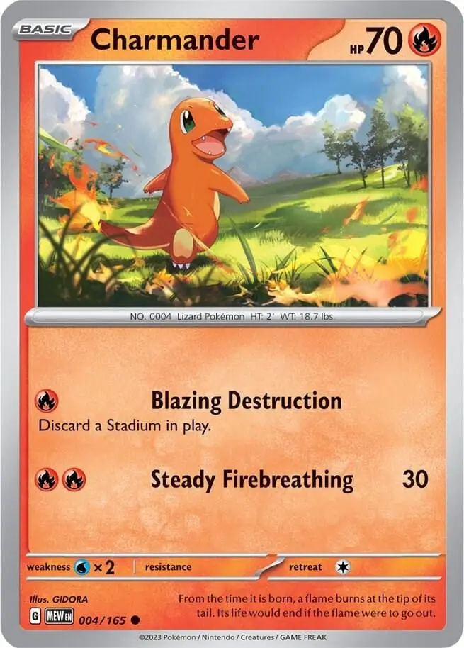Charmander, Pokémon 151 004/165