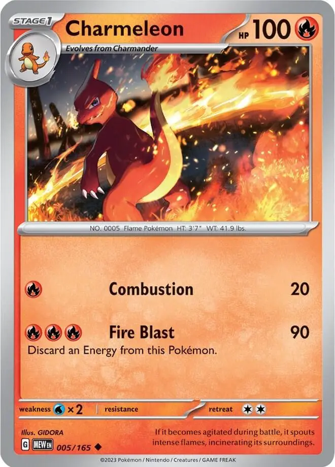 Charmeleon, Pokémon 151 005/165