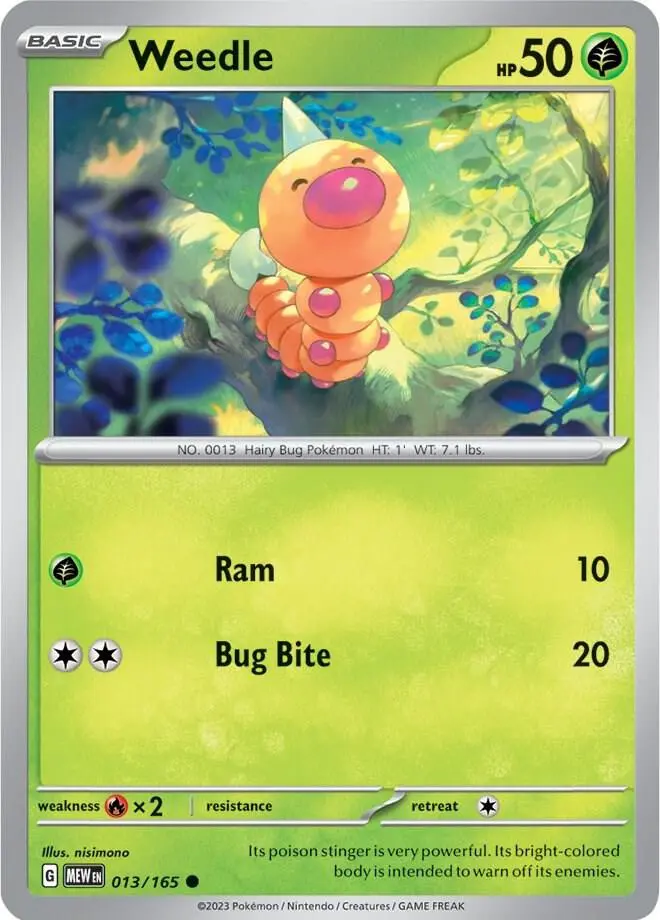 Weedle, Pokémon 151 013/165