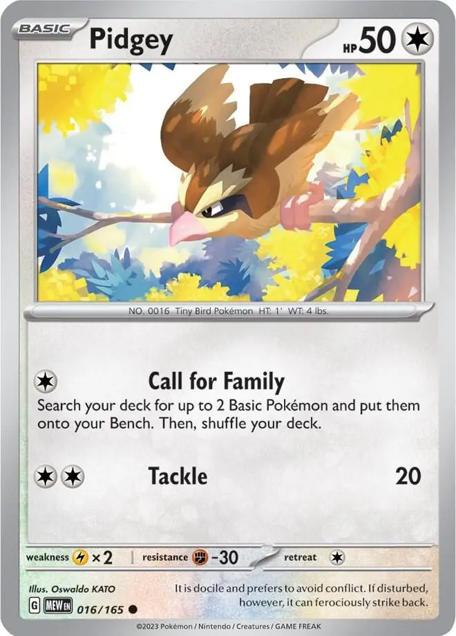 Pidgey, Pokémon 151 016/165