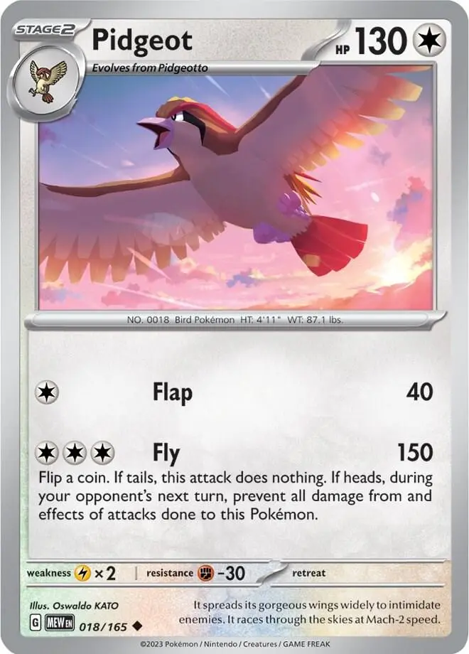 Pidgeot, Pokémon 151 018/165