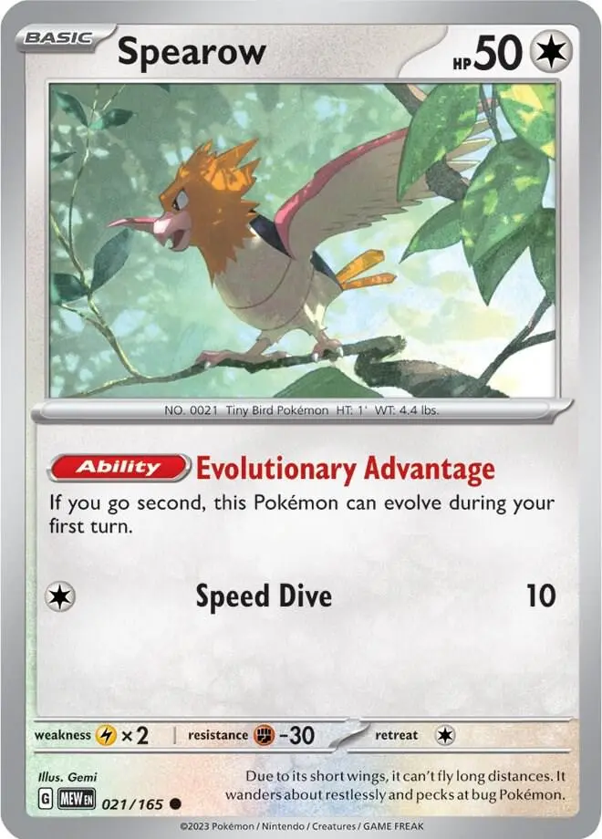 Spearow, Pokémon 151 021/165