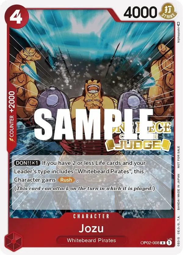 Jozu (Judge), One Piece Promotion Cards OP02-008