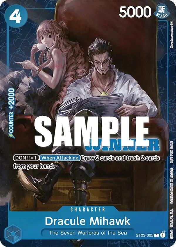 Dracule Mihawk (Winner Pack Vol. 4), One Piece Promotion Cards ST03-005