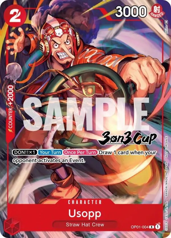 Usopp (3-on-3 Cup Participant), One Piece Promotion Cards OP01-004