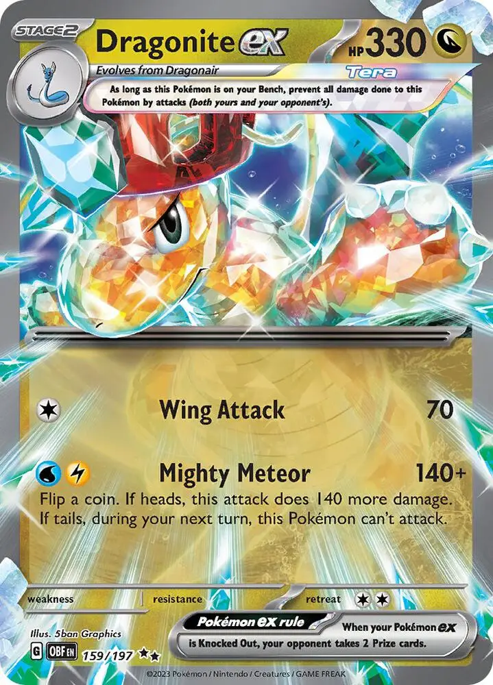 Dragonite ex, Obsidian Flames 159/197